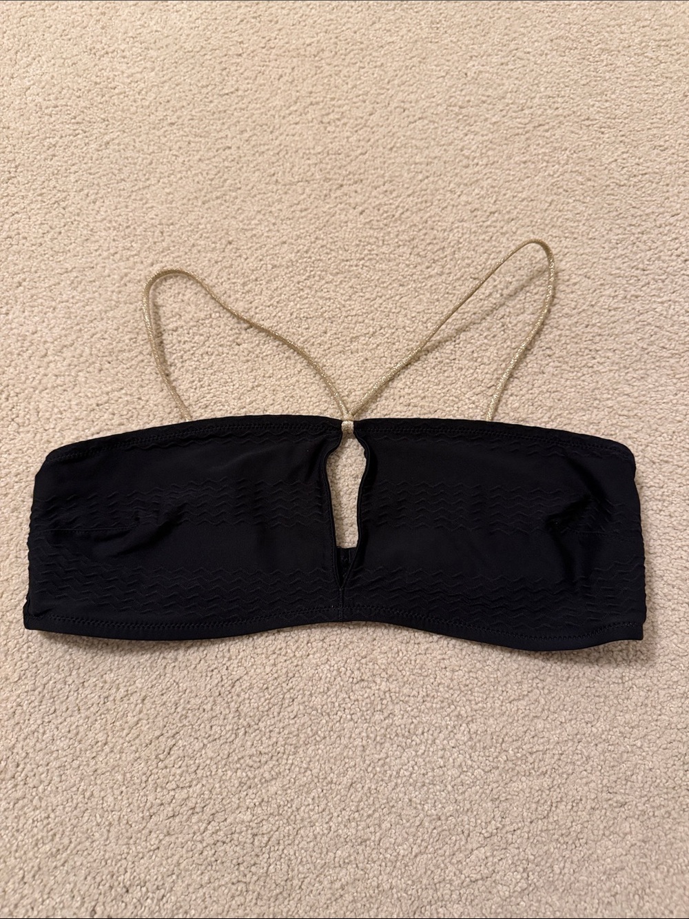 Aerie Halter Cutout Bikini Top in Black